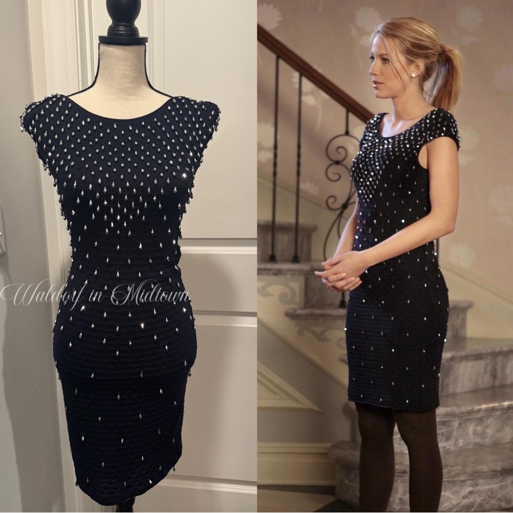 ASO SERENA VAN DER WOODSEN BLACK DRESS - Picture 1 of 11